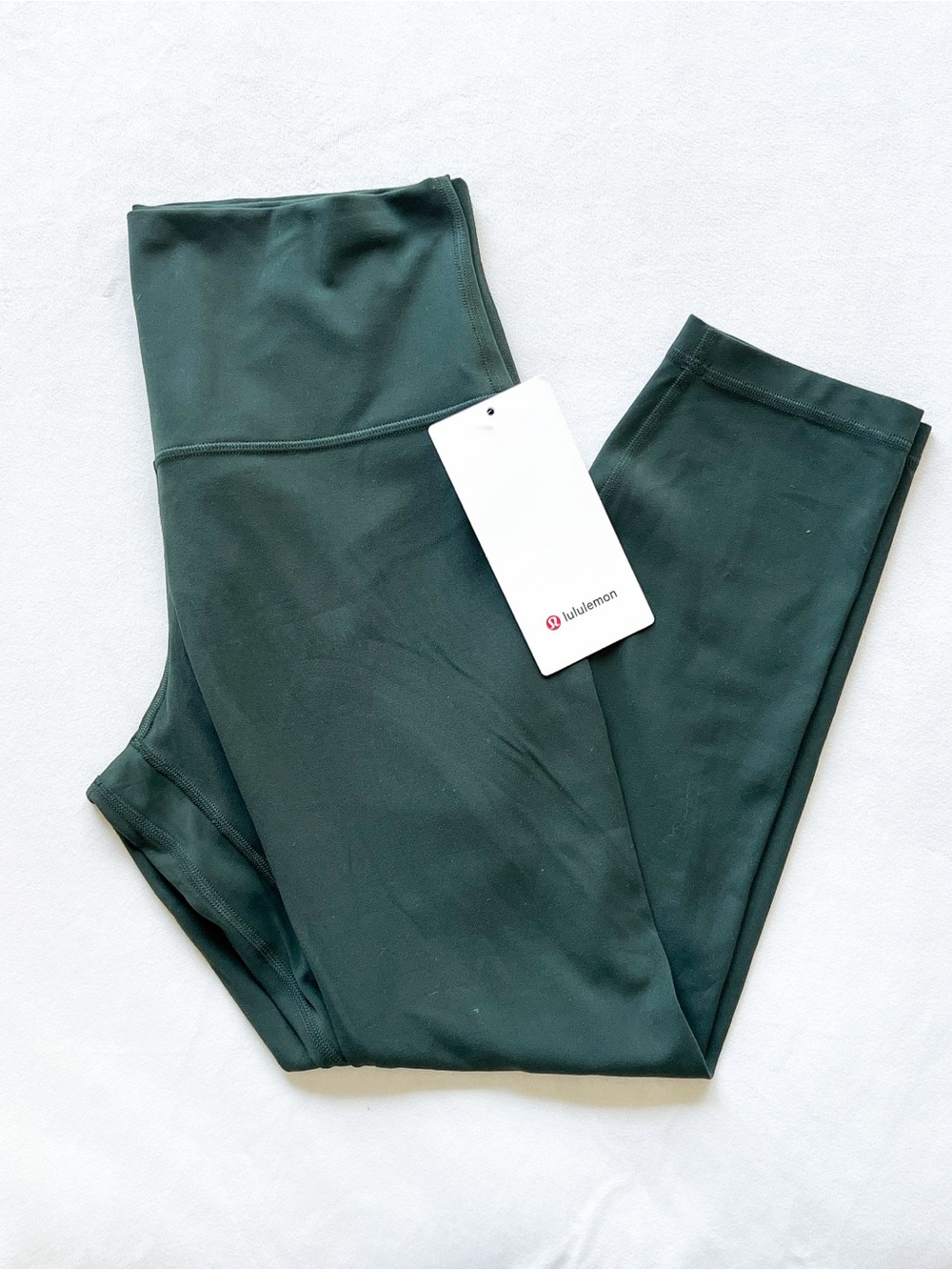 lululemon athletica Rain Forest Green High-Rise Crop Leggings - Size 10